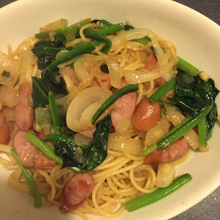 ほうれん草 ソーセージパスタ レシピ 作り方 By ハグまま 楽天レシピ ほうれん草 ソーセージパスタ レシピ 作り方 By ハグまま 楽天レシピ